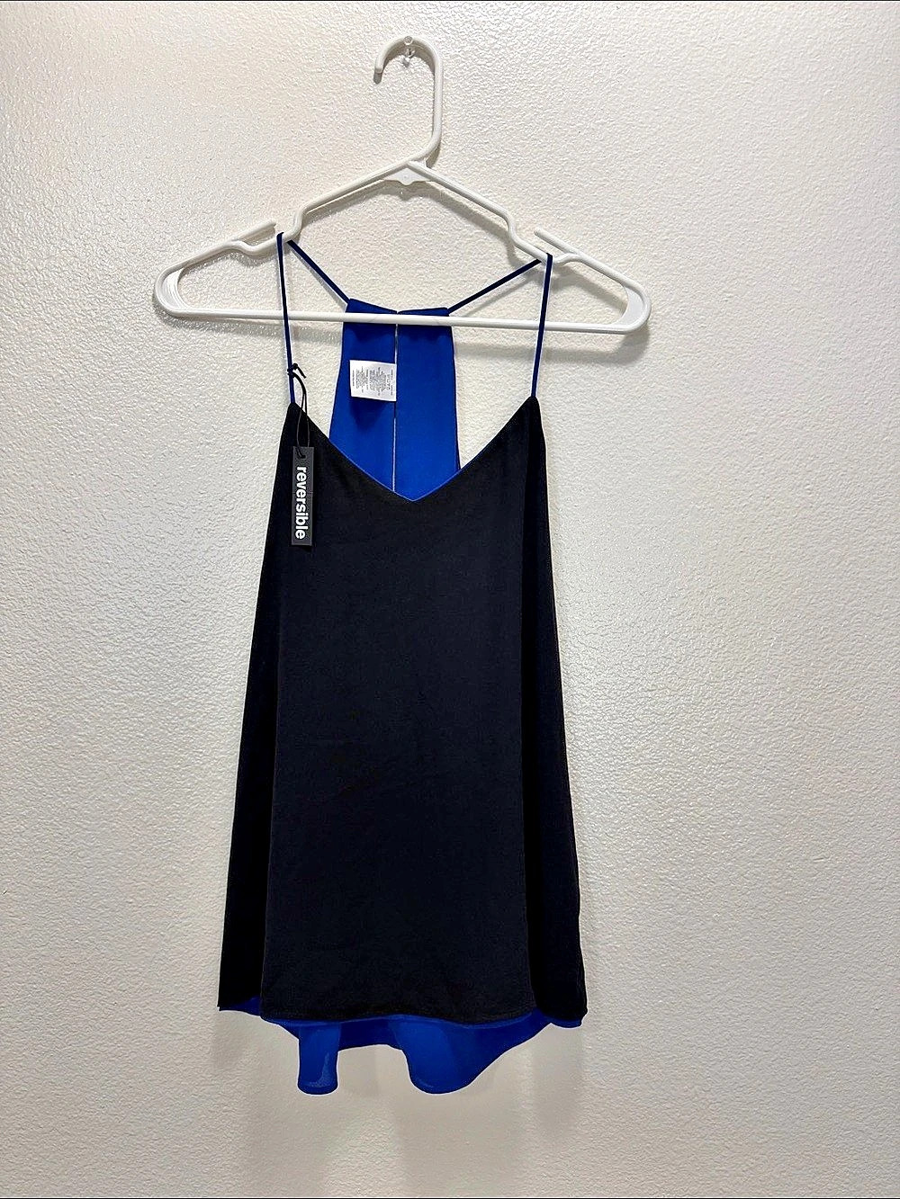 Express One Eleven Color Block Tank Top in Blue & Black Size Small NWT